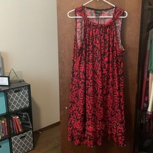 Red rose dress